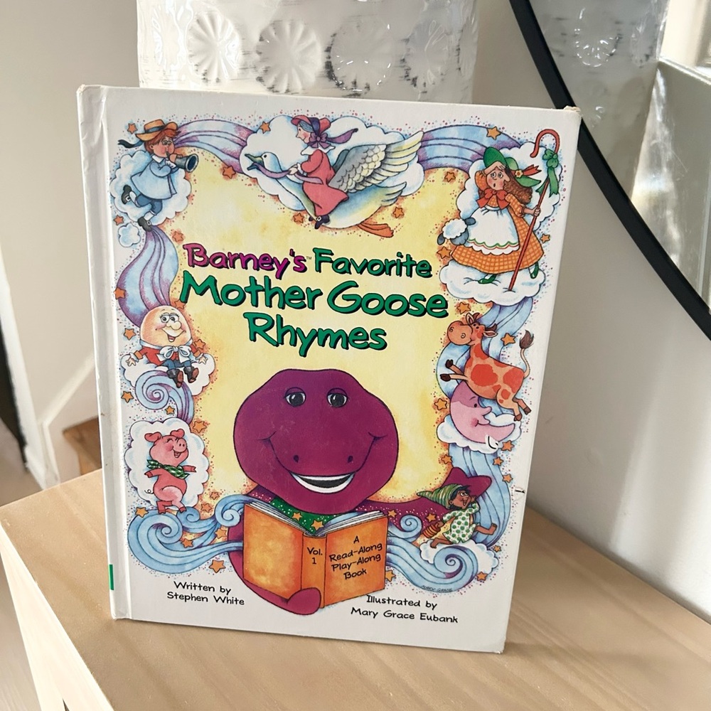 Vintage 1993 Barneys Favorite Mother Goose Rhymes Hardcover Book